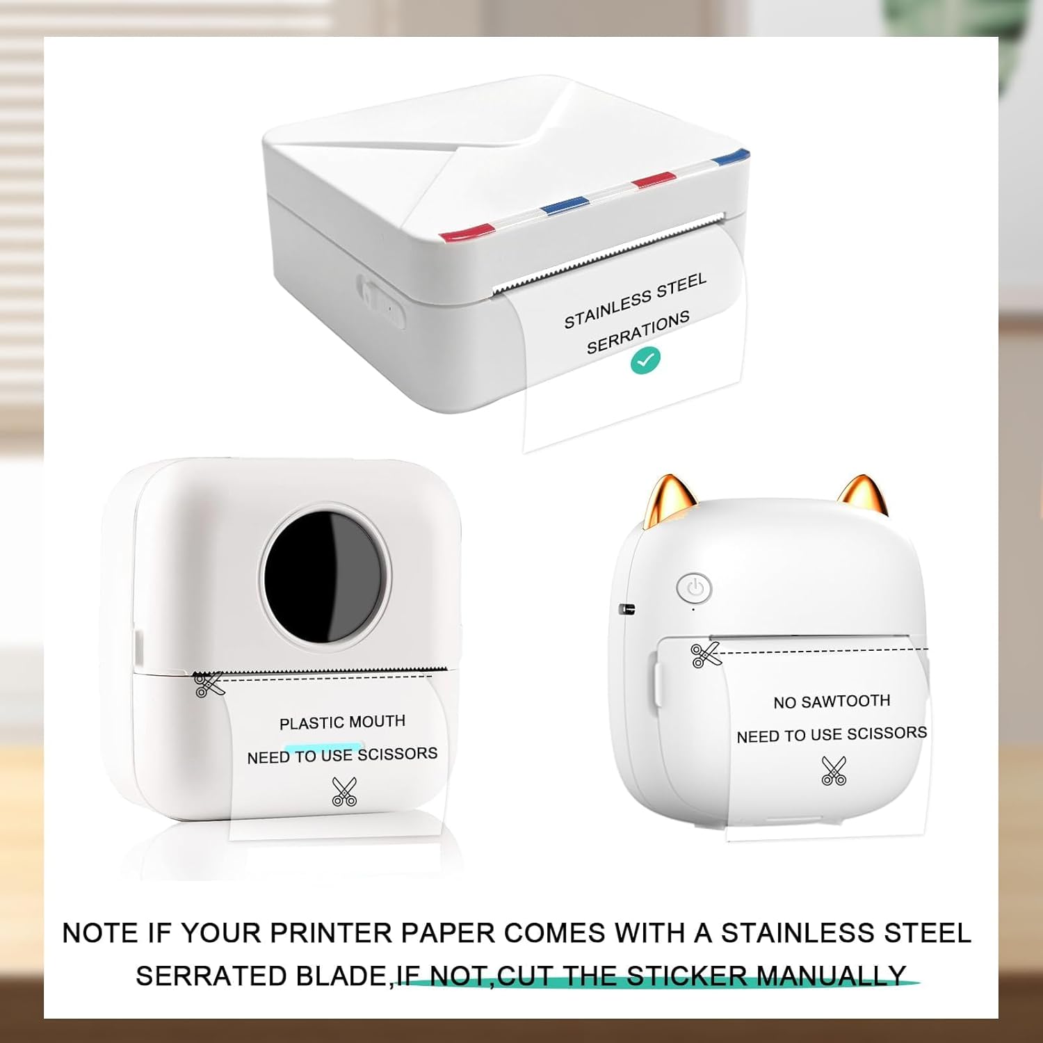 Transparent Self-Adhesive Thermal Paper, Glossy Thermal Printer Paper for Mini Portable Printer, 57mm X 2.5mm, 3-Rolls Thermal Labels for Most Pocket Printer